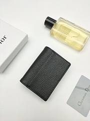 Dior Saddle Bloom Card Holder Black 11*7.5*2.5cm - 4