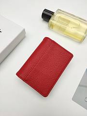 Dior Saddle Bloom Card Holder Red 11*7.5*2.5cm - 3