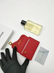 Dior Saddle Bloom Card Holder Red 11*7.5*2.5cm - 2