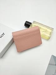 Dior Saddle Bloom Card Holder Pink 11*7.5*2.5cm - 5