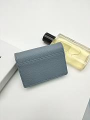 Dior Saddle Bloom Card Holder Blue 11*7.5*2.5cm - 5