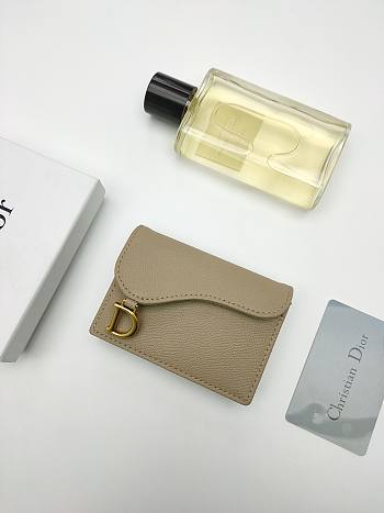 Dior Saddle Bloom Card Holder Beige 11*7.5*2.5cm