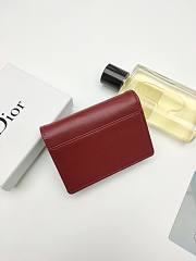 Dior Saddle Bloom Card Holder Burgundy 11*7.5*2.5cm - 4