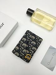 Dior Saddle Bloom Card Holder Oblique 11*7.5*2.5cm - 3