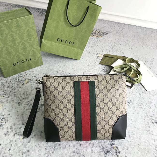 Gucci GG Supreme Web Clutch 30.5*24*4.5cm - 1