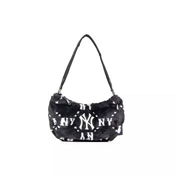 MLB Dia Monogram Fur Cross Bag New York Yankees Black 24.5×6×16.5cm