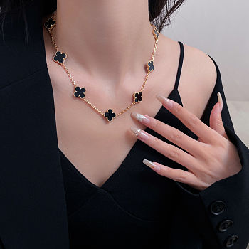 Van Cleef & Arpels | Alhumbra Vintage Necklace Gold Tone In Black