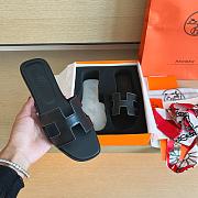 Hermes orange sandals black - 5