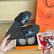 Hermes orange sandals black - 4