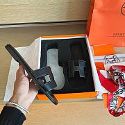 Hermes orange sandals black - 2