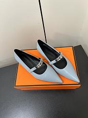 Hermes 25ss Kelly buckle high heels blue - heels height  4.5 cm - 5