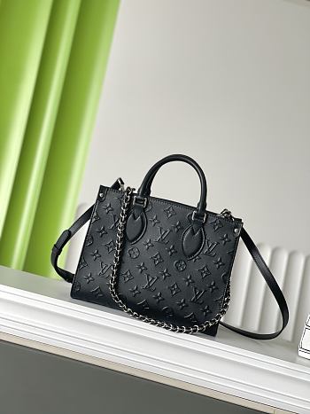 LV on the go black full leather  M14576 size 25×19×11.5 cm