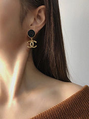 CHAN 24 black gold earings  - 2