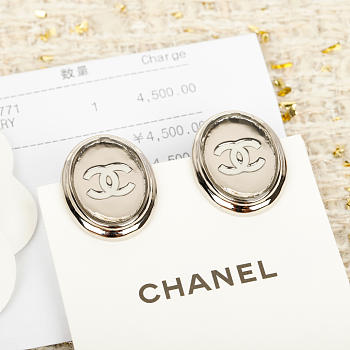 Chanel siver classic earings