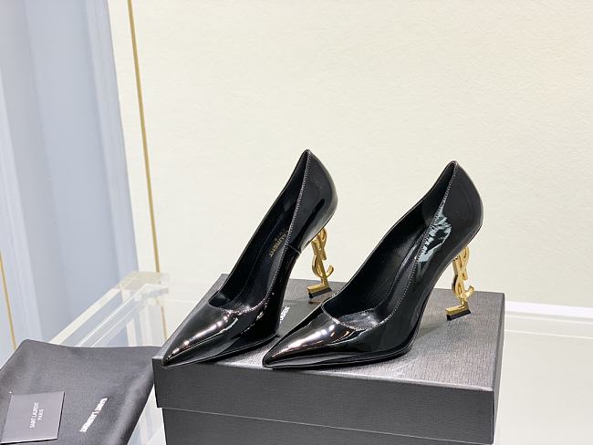 ysl classic letter high heels  - 1