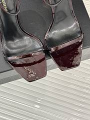 Saint Lauren*YSL classic spring and summer letter heel high-heeled sandals - 10.5cm - 4