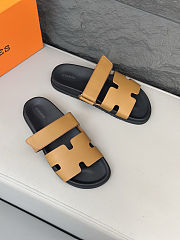 Hermes cowhide slippers for men and women - 4