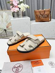 Hermes H-shaped Velcro flat sandals  - 5