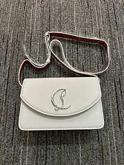 Louboutin leather white bag - 20-14-6.5cm - 6