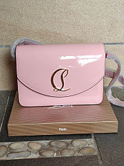 Louboutin leather pink bag 20*14*6.5 cm - 1