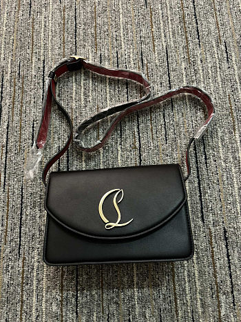 Louboutin leather black bag 20*14*6.5 cm