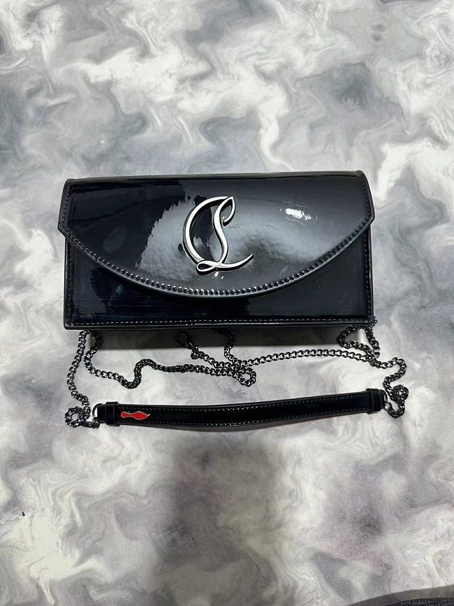 Louboutin leather black patent bag 20*14*6.5 cm - 1