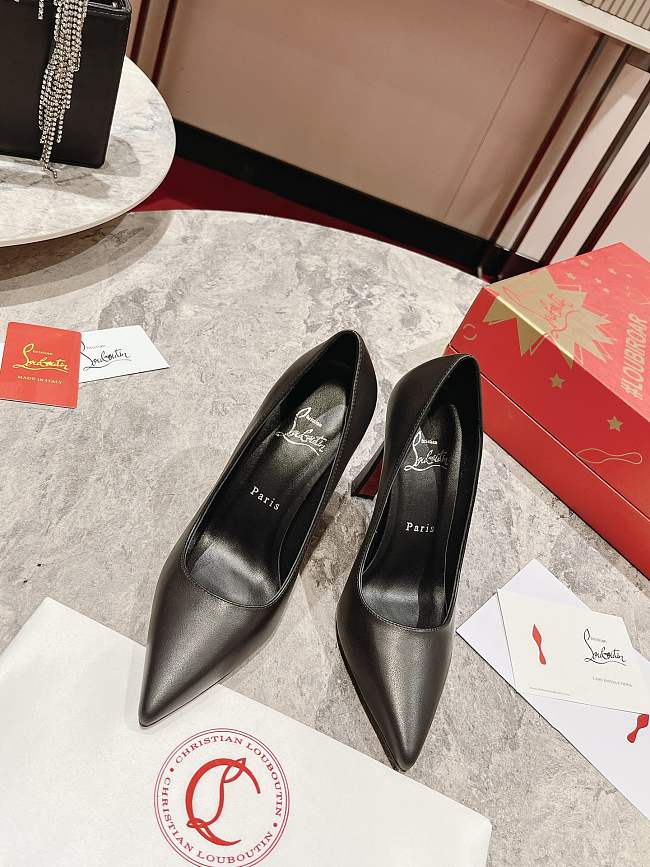 Louboutin leather black higheels - heels 10cm  - 1