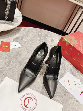 Louboutin leather black higheels - heels 10cm 