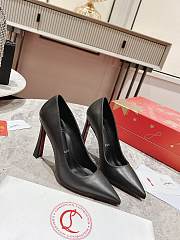 Louboutin leather black higheels - heels 10cm  - 6