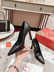Louboutin leather black higheels - heels 10cm  - 5