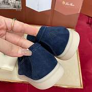 Loro Piana navy shoes  - 4