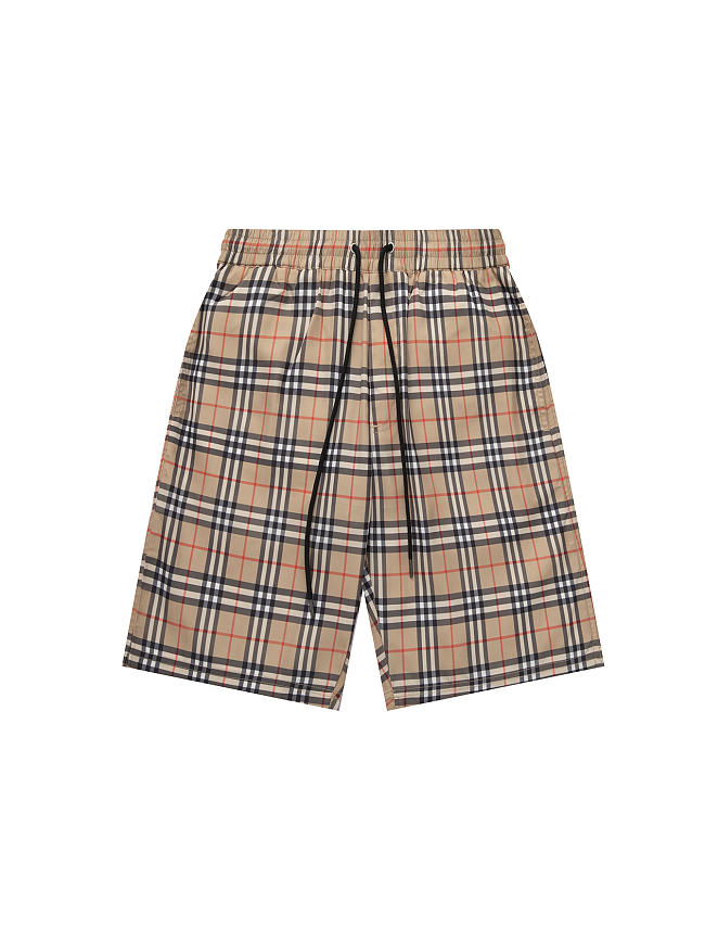 BUR classic drawstring plaid beach shorts for men and women - 1