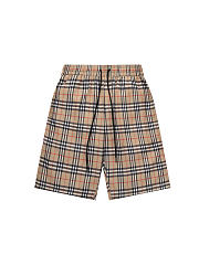 BUR classic drawstring plaid beach shorts for men and women - 1