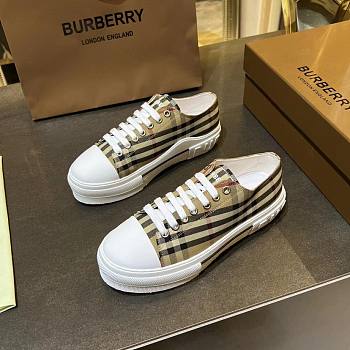 Burberry retro plaid cotton sneakers