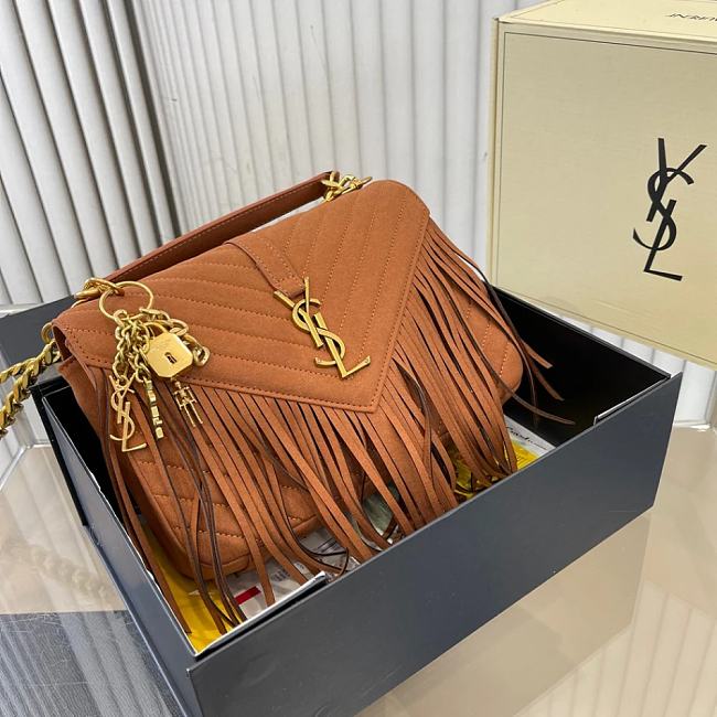 Saint Laurent YSL Monogram Tassel Hand Crossbody Bag Size 24x16x6.5cm - 1