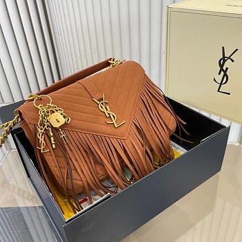 Saint Laurent YSL Monogram Tassel Hand Crossbody Bag Size 24x16x6.5cm