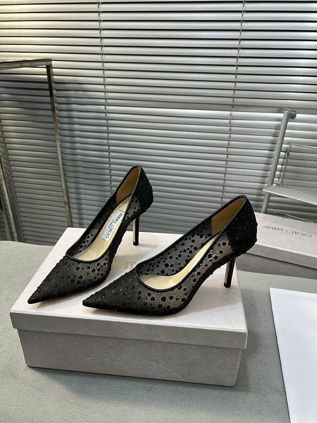 Jimmy Choo classic LOVE mesh series high heel 6cm - 1