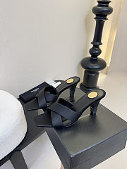 Saint Laurent* 25ss new cross-strap YSL Logo high heels black  - 1