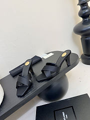 Saint Laurent* 25ss new cross-strap YSL Logo high heels black  - 6