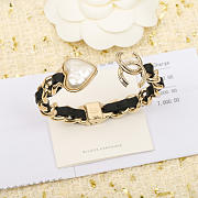 Chanel Love Pearl Leather Bracelet - 3