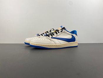 Air Jordan 1 Retro Low OG SP Fragment x Travis Scott Sail Military Blue DM7866-104