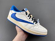 Air Jordan 1 Retro Low OG SP Fragment x Travis Scott Sail Military Blue DM7866-104 - 3