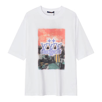 LV Embellished Graphic Cotton T-Shirt 1AHCKM 