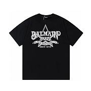Balmain 2025 new printed short-sleeved T-shirt black - 1