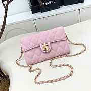 Chanel shoulder crossbody mini bag pink 19x12.5x4.5 cm - 1