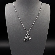 Prada black enamel triangle pendant - 6