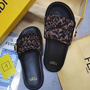  Fendi brown monogram satin sandals - 5