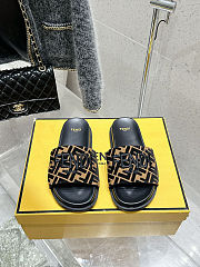 Fendi 2025ss new feel series FF monogram double-strap flat slippers - 5