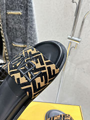 Fendi 2025ss new feel series FF monogram double-strap flat slippers - 2