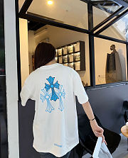 Chrome heart blue logo white shirt - 6